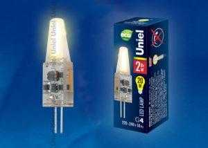 ds9 300x214 - Лампа светодиодная LED-JC-220/2W/WW/G4/CL SIZ05TR