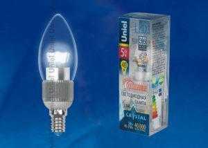 nb23 300x214 - Лампа светодиодная LED-C37P-5W/NW/E14/CL/DIM ALC03SL пластик