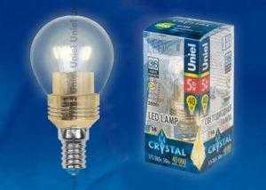 LED-G45P-5W/WW/E14/CL ALC02GD пластик