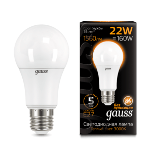 102502122 300x300 - Лампа Gauss LED A70 22W E27 3000K