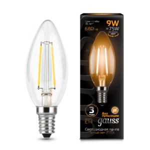 103801109 300x300 - Лампа Gauss LED Filament Candle E14 9W 2700К