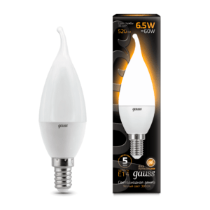 104101107 300x300 - Лампа Gauss LED Candle tailed E14 6.5W 2700K