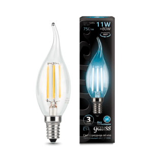 104801211 300x300 - Лампа Gauss LED Filament Свеча на ветру E14 11W 750lm 4100K 1/10/50