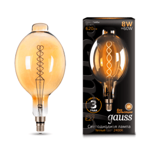 152802008 300x300 - Лампа Gauss LED Vintage Filament Flexible BT180 8W E27 180*360mm Golden 2400K