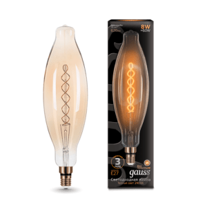 156802008 300x300 - Лампа Gauss Led Vintage Filament Flexible BT120 8W E27 120*420mm Golden 2400K