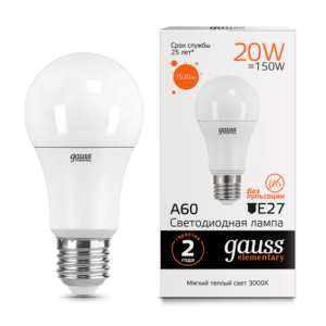 23219 1 300x300 - Лампа Gauss LED Elementary A60 20W E27 3000K