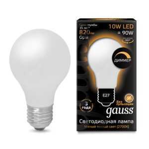 234 300x300 - Лампа Gauss LED FILAMENT  A60 OPAL DIMMABLE E27 10W 2700К