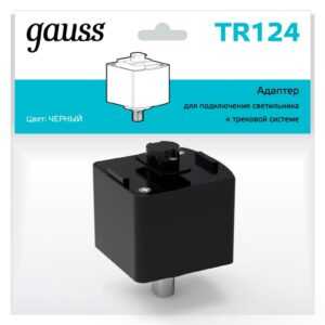 113 300x300 - Адаптер для подключения светильника к трековой системе GAUSS цвет черный 1/50 TR124