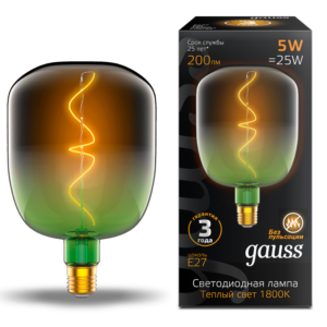 521 300x300 - Лампа Gauss FILAMENT V140 5W 200LM 1800К Е27 GREEN-CLEAR FLEXIBLE LED 1/6