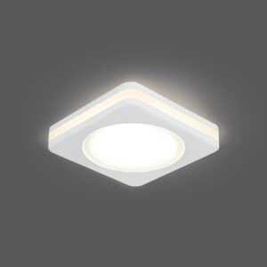 703 1 300x300 - Квадратный точечный светильник Gauss Backlight Белый 5W LED 3000K BL100