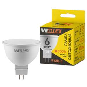 6 4 300x300 - Светодиодная лампа WOLTA LX 30YMR16-220-6GU5.3 6Вт 3000K GU5.3
