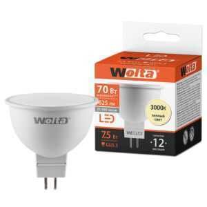 1 1 300x300 - Светодиодная лампа WOLTA 25YMR16-220-7.5GU5.3 7.5Вт 3000K GU5.3